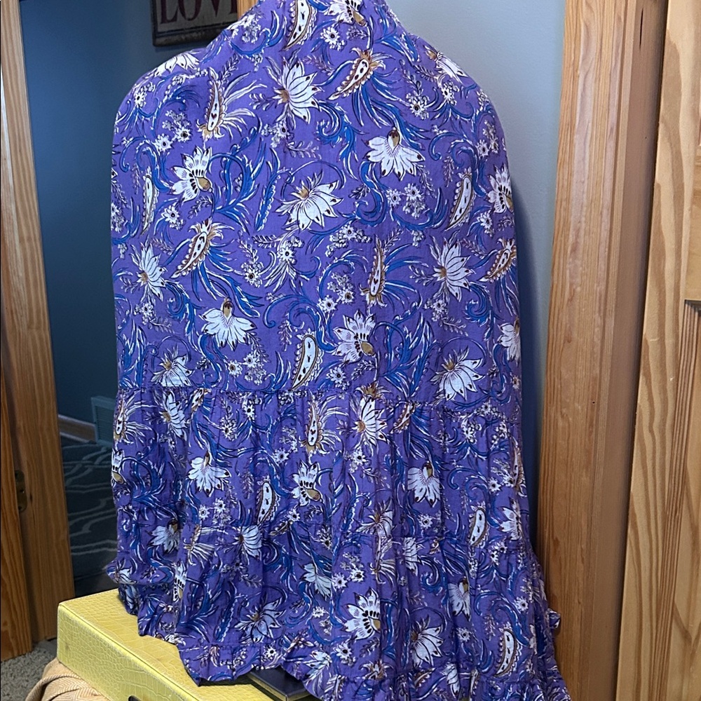 Vibrant Purple Floral Skirt